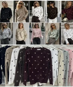 Swetry Damskie,size uni,Paczka 12szt,mix kolor