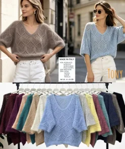 Swetry Damskie WŁOSKA,Size uni,paczka 6szt, mix kolor