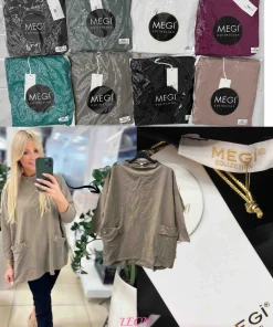 Bluzki Damskie TURECKA,Size uni,paczka 6szt, mix kolor