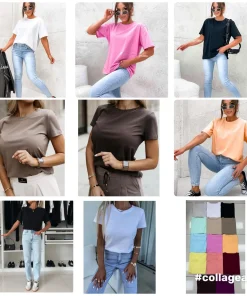 Bluzki Damskie,size uni,paczka 6szt,mix kolor