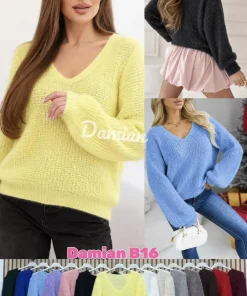 Swetry Damskie WŁOSKA,Size uni,paczka 6szt, mix kolor