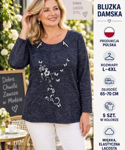 Bluzy damskie,size l-4xl,Paczka 5szt,1 kolor