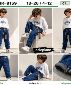 Spodnie JEANSY DZIECIĘCA,size 4-12lat,Paczka 5szt ,1kolor