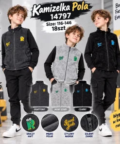 Kamizelki DZIECIĘCA,size 116-146,Paczka 18szt,mix kolor