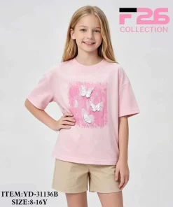 Bluzki DZIECIĘCA,size 8-16lat,paczka 5szt,1kolor