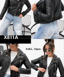 Kurtki skórzane Damskie,size s-l,Paczka 12szt ,1kolor