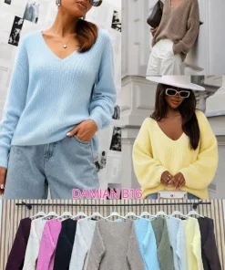 Swetry Damskie WŁOSKA,Size uni,paczka 6szt, mix kolor