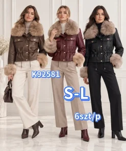Kurtki skórzane damskie,size s-l,paczka 6szt,1kolor