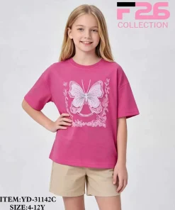 Bluzki DZIECIĘCA,size 4-12lat,paczka 5szt,1kolor