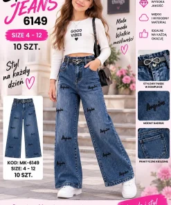 Spodnie JEANSY DZIECIĘCA,size 4-12lat,paczka 10szt,1kolor