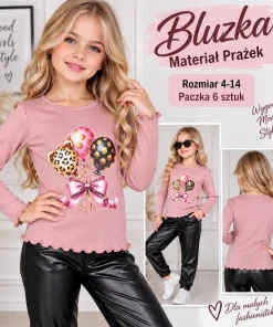 Bluzki DZIECIĘCE, size 4-14lat,paczka 6szt,1kolor