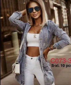 Kurtki Jeansowe Damskie,size s-xl,Paczka 10szt ,1kolor