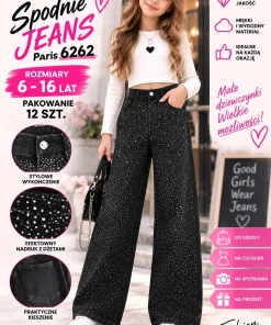 Spodnie JEANSY DZIECIĘCA,size 6-16lat,paczka 12szt,1kolor