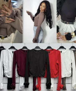 Bluzki Damskie WŁOSKA,Size uni,paczka 6szt, mix kolor