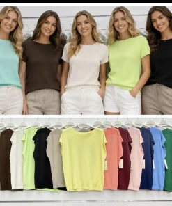 Bluzki Damskie WŁOSKA,Size uni,paczka 6szt, mix kolor