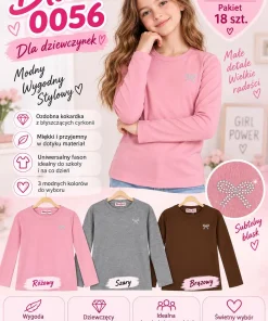 Bluzki DZIECIĘCA,size 134-164,Paczka 18szt ,mix kolor