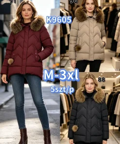 Kurtki damskie,size m-3xl,Paczka 5szt,1kolor