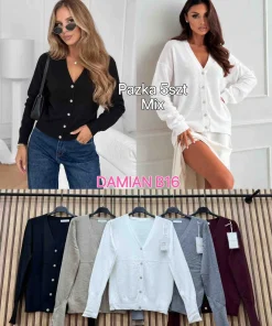 Swetry Damskie WŁOSKA,Size uni,paczka 6szt, mix kolor