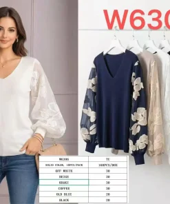 Swetry Damskie WŁOSKA,Size uni,paczka 6szt, mix kolor