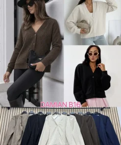 Swetry Damskie WŁOSKA,Size uni,paczka 6szt, mix kolor