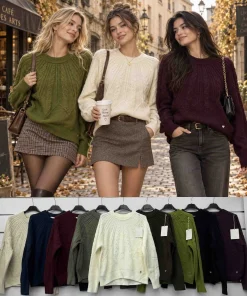 Swetry Damskie WŁOSKA,Size uni,paczka 6szt, mix kolor