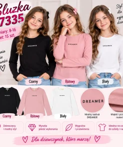 Bluzki DZIECIĘCA,size 8-16lat,Paczka 15szt ,mix kolor