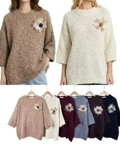 Swetry damskie,size uni,Paczka 12szt,mix kolor