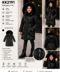 Kurtki DZIECIĘCA,size 4-12lat,Paczka 5szt ,1 kolor