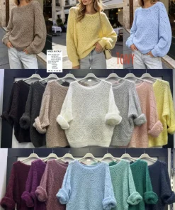 Swetry Damskie WŁOSKA,Size uni,paczka 6szt, mix kolor