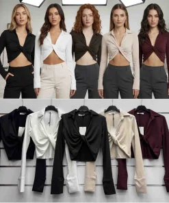 Bluzki Damskie WŁOSKA,Size uni,paczka 6szt, mix kolor