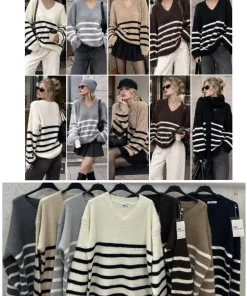 Swetry Damskie,size uni,paczka 12szt,mix kolor