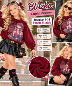 Bluzy DZIECIĘCA,size 4-14lat,paczka 6szt,1kolor
