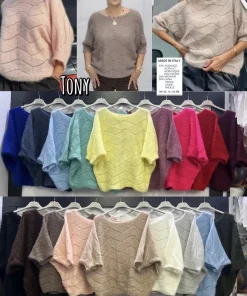 Swetry Damskie WŁOSKA,Size uni,paczka 6szt, mix kolor