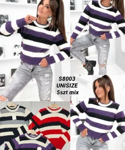 Swetry Damskie,size uni,Paczka 5szt ,mix kolor