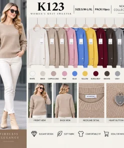 Swetry damskie ,size s/m-l/xl,Paczka 10szt ,mix kolor
