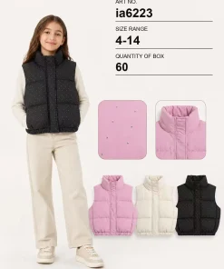 Kamizelki DZIECIĘCA,size 4-14lat,Paczka 6szt,1kolor