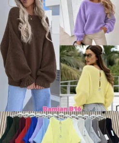 Swetry Damskie WŁOSKA,Size uni,paczka 6szt, mix kolor