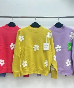 Swetry Damskie ,Size uni,paczka 12szt, mix kolor