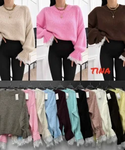 Swetry damskie,size uni,Paczka 6szt,mix kolor