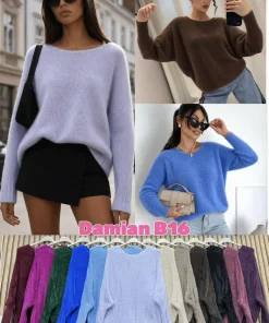Swetry Damskie WŁOSKA,Size uni,paczka 6szt, mix kolor