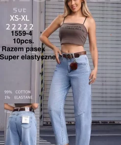 Jeansy Damskie,size xs-xl,Paczka 10szt ,1kolor