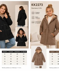 Kurtki DZIECIĘCA,size 8-16lat,Paczka 5szt ,1 kolor