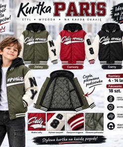 Kurtki DZIECIĘCA,size 4-14lat,paczka 6szt,1kolor