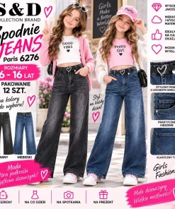 Spodnie JEANSY DZIECIĘCA,size 6-16lat,paczka 12szt,mix kolor