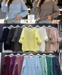 Swetry Koszule Damskie WŁOSKA,Size uni,paczka 6szt, mix kolor