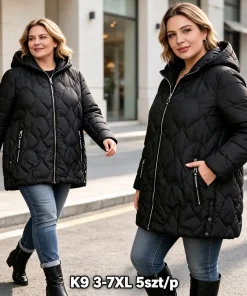 Kurtki Damskie,size 3-7xl,paczka 5szt,1kolor