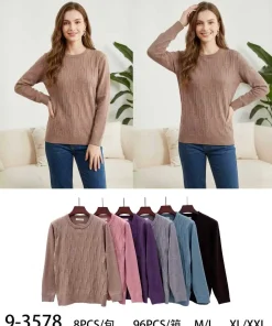 Swetry damskie,size m/l-xl/2xl,Paczka 12szt,mix kolor