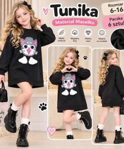 Tuniki DZIECIĘCE,size 4-14lat,Paczka 6szt,1kolor