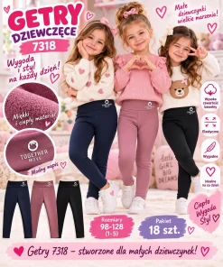 Legginsy DZIECIĘCE, size 98-128,paczka 18szt,mix kolor