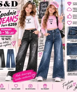 Spodnie JEANSY DZIECIĘCA,size 6-16lat,paczka 12szt,mix kolor